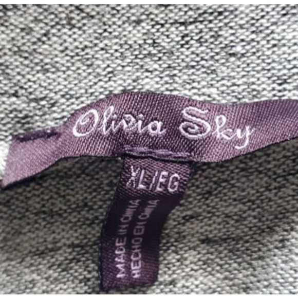 Olivia Sky Women's Gray Classic Open Front Draped Cardigan Nkit Vest Sz XL - Picture 5 of 6